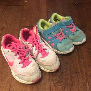 2 Toddler girls Nike shoes size 10&11